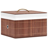 Bamboo Storage Boxes 4 pcs Brown 320768
