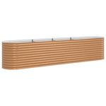 Garden Raised Bed Brown 400 x 80 x 81 cm Steel 42011325
