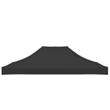 Party Tent Roof Black Oxford fabric with PVC coating Large 315373