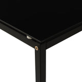 Side Table Black 40x40x60 cm Tempered Glass 322784