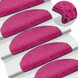 Stair Mats 30 pcs 65x21x4 cm Pink Half Round Large 3365822