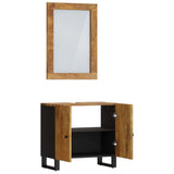 2 Piece Bathroom Furniture Set Solid Wood Mango 3200636
