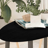 Table Top Dark Brown 100x50x2 cm Solid Wood Oak Oval 4009054