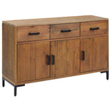 Sideboard Brown 110x35x70 cm Solid Pinewood 349919