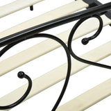 Bed Frame Black Metal Double Durable Bed Frame Rectangular 284437