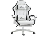 Computer Gaming Chair, PU Leather Desk Chair with Footrest, Swivel Task Chair with 135&deg Reclining T3398P343088