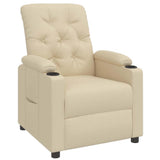 Recliner Chair Cream Fabric 339111