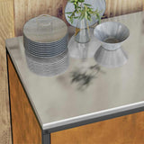 Kitchen Storage Set HATTEM 3 pcs Rusty Steel 3392707