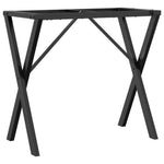 ZNTS Dining Table Legs X-Frame 80x40x73 cm Steel 357909