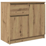 Sideboard with Drawer Artisan Oak 71x35x65 cm Engineered Wood 861606