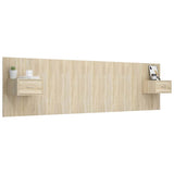 Bed Headboard with Cabinets Sonoma Oak Engineered Wood 3115726