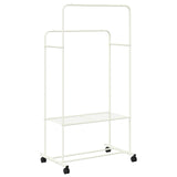 Clothes Rack with Shelf with Wheel White 80 x 53 x 156 cm 42021357