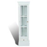 ZNTS Chic Bookcase Cabinet with 3 Shelves White Wooden 60639
