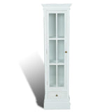 ZNTS Chic Bookcase Cabinet with 3 Shelves White Wooden 60639