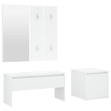 Hallway Furniture Set White Engineered Wood 3082044