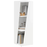Side Shelf High Gloss White 33 x 32 x 100.5 cm Engineered Wood 892421