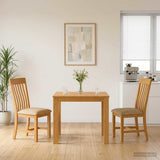 Dining Set 3 pcs Beige Solid Oak Wood 3430321