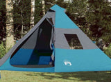Camping Tent Tipi 7-Person Blue Waterproof 94428