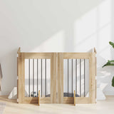 Dog Gate with Stands 4 pcs Sonoma Oak 60 x 80 cm 892098