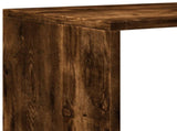 Room Divider Bookcase 3-Tier Smoked Oak 99x29x99 cm Engineered Wood 857962