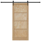 Sliding Door ORKDAL Natural 86 x 198.5 cm Solid Pine Wood 3445609