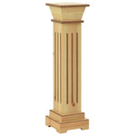 ZNTS Classic Square Pillar Plant Stand Light Wood 17x17x66 cm MDF 323968