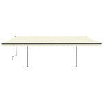 ZNTS Manual Retractable Awning with Posts 6x3.5 m Cream 3070277