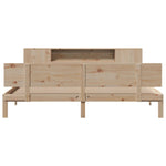 ZNTS Bookcase Bed without Mattress 180x200 cm Super King Solid Wood Pine 3322638