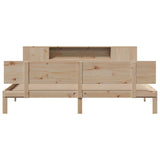ZNTS Bookcase Bed without Mattress 180x200 cm Super King Solid Wood Pine 3322638