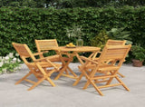Garden Dining Set Teak Solid Teak Wood Medium Foldable 3155023