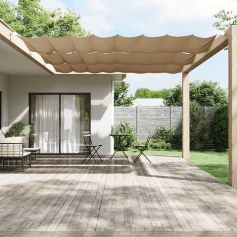 Vertical Awning Taupe 140x420 cm Oxford Fabric 148411