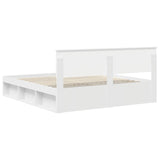 Bed Frame with Headboard White 180 x 200 cm Solid Pine Wood 3410564