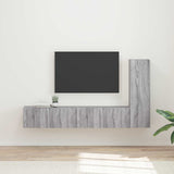 TV Cabinet Set Wall-mounted 3 pcs Grey Sonoma Engineered Wood 3408994