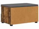 Hall Bench with Cushion with Drawer Smoked Oak 60 x 38 x 46 cm 891452
