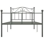 ZNTS 284531 Bed Frame without Mattress Grey Metal 100x200 cm