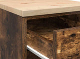 Garage Storage Cabinet Smoked Oak 30x51x85 cm Solid Wood Pine 860584