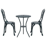Garden Bistro Set 3 pcs Green Aluminium 42002385