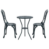 Garden Bistro Set 3 pcs Green Aluminium 42002385