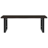 Basin Shelf Wall Mounted Steel and Solid Wood Oak 3302657