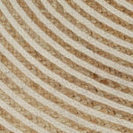 ZNTS Handmade Rug Jute with Spiral Design White 150 cm 133718