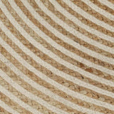 ZNTS Handmade Rug Jute with Spiral Design White 150 cm 133718