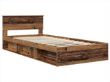Bed Frame with Headboard Old Wood 75 x 190 cm Engineered wood 3407947
