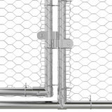 Chicken Cage 2 pcs Silver 400 x 200 x 200 cm Steel and PE 3368322