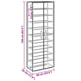 Shoe Cabinet Black 60x30x166 cm Fabric 282463