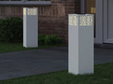 Solar LED Pathway Light 2 pcs White Cold Rolled Steel 879731