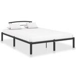 ZNTS 284660 Bed Frame without Mattress Black Metal 160x200 cm
