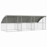 Dog Kennel 3 pcs Silver 6 x 2 x 2 m Galvanised steel 3368326