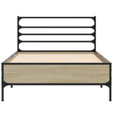 Bed Frame Sonoma Oak 80 x 200 cm Engineered Wood 8009113