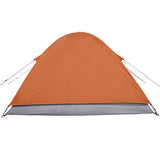 ZNTS Camping Tent Dome 3-Person Grey and Orange Waterproof 94411