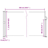 ZNTS Retractable Side Awning Terracotta 120x500 cm 4004408